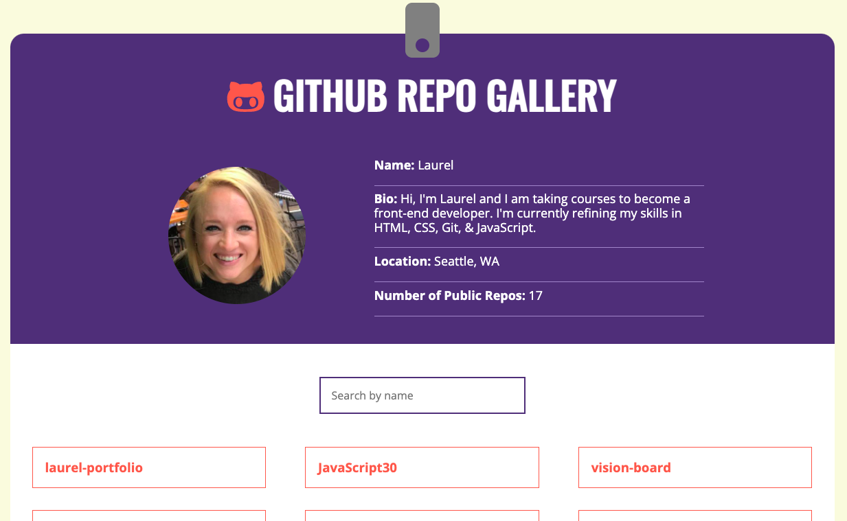 GitHub Repo Gallery